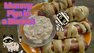 Mummy Pigs In a Blanket with Special Sauce