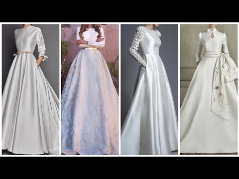 long sleeve black and white wedding dress