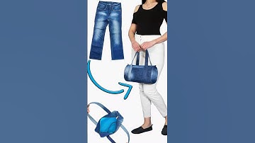 How to Sew a DIY Duffle Bag from Old Jeans easily Miarti👜✂️