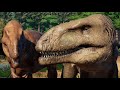 2 Dinosaur Planet Carcharodontosaurus & 2 Paleo Spinosaurus Breakout & Fight - JWE Mods (4K 60FPS)