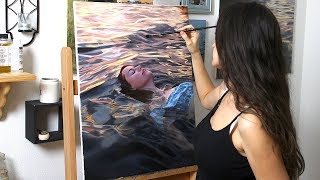 Oil Painting Time Lapse | Water Scene | 