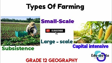 Farming - Large-Scale vs Small-Scale grade 12 economic Geography