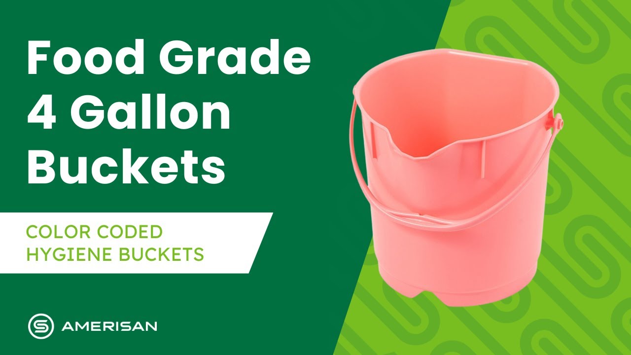 4 Gallon Color Coded Food Grade Bucket Brown - K80101/BR