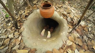 Building Underground House with Water Slide into Park Secret  Underground Swimming Pool