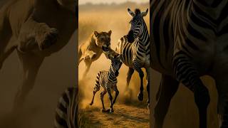 Brave Zebra Foal Saves Mother From Deadly Lion Attack!