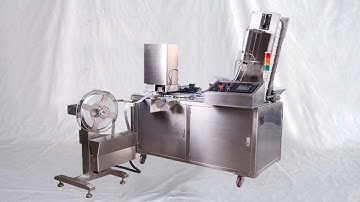 Aluminum foil rolls cutting into wads inserting fully automatic demo caps lining system 墊片沖裁入蓋機