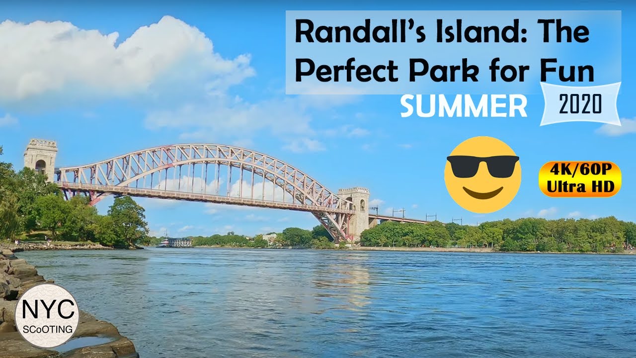 4k60 New York City Cycling Path: 🛴Randall's Island Park Scooting Adventure (2020)