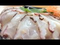 Eating Japanese food Sashimi "Hokkai mizudako sashimi" (ASMR)