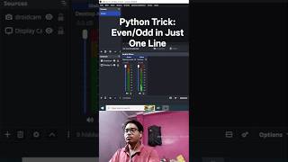 Python Trick ⚡ Even/Odd in 1 Line 😱 #coding #programming #python #learnpython