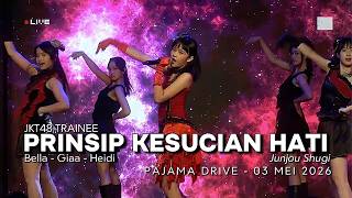 Download lagu JKT48 Trainee - Prinsip Kesucian Hati (Bella - Giaa - Heidi) | Pajama Drive - 03 Mei 2026