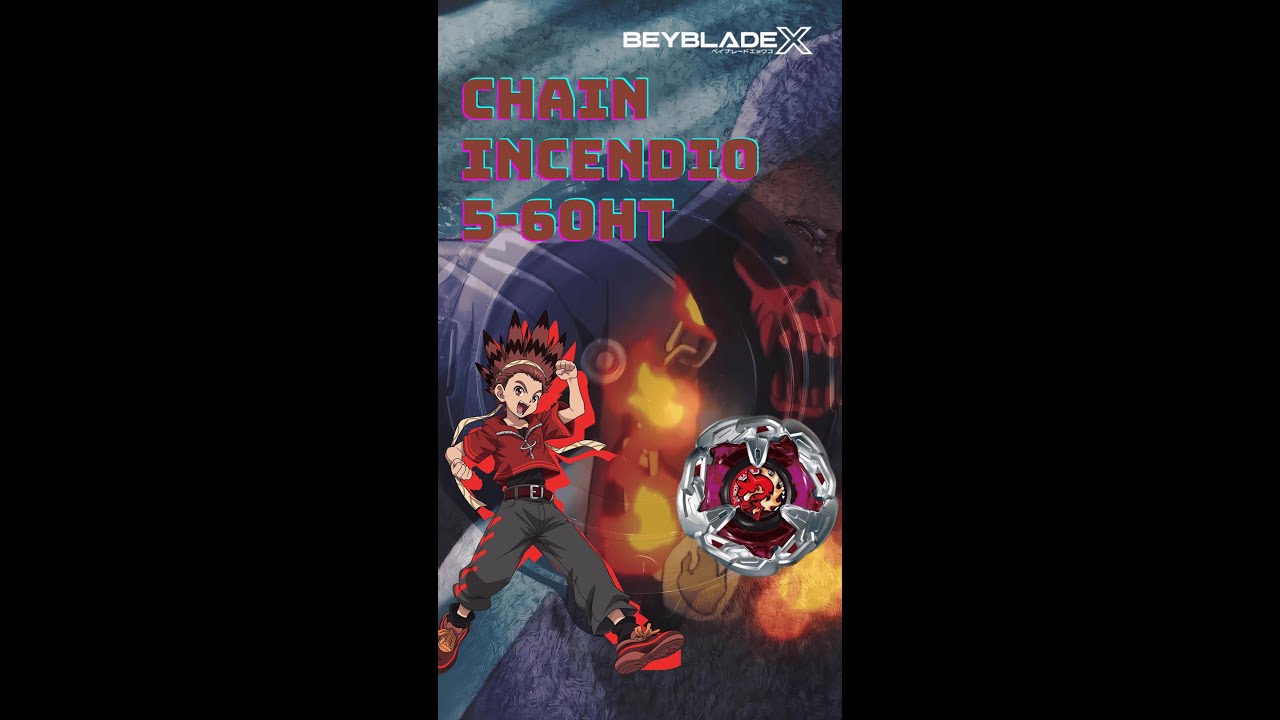 Chain Incendio 5-60HTF Launch in Beyblade Burst Stadium | Watch the ...