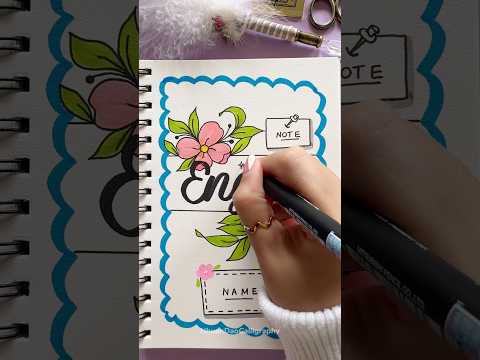 Easy Front Page Design: English 🌿 #shorts #nhuandaocalligraphy #frontpage