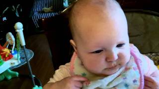 Funny video of babies eating green beans, check it out!