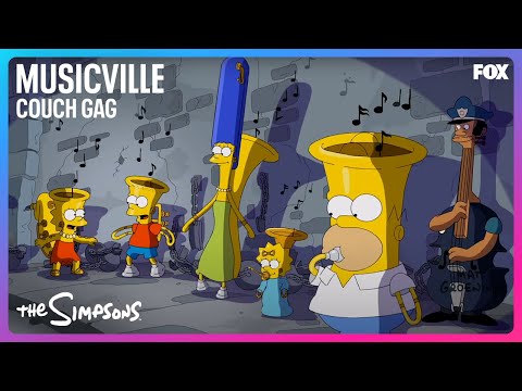 "MusicVille" Couch Gag | THE SIMPSONS | ANIMATION on FOX