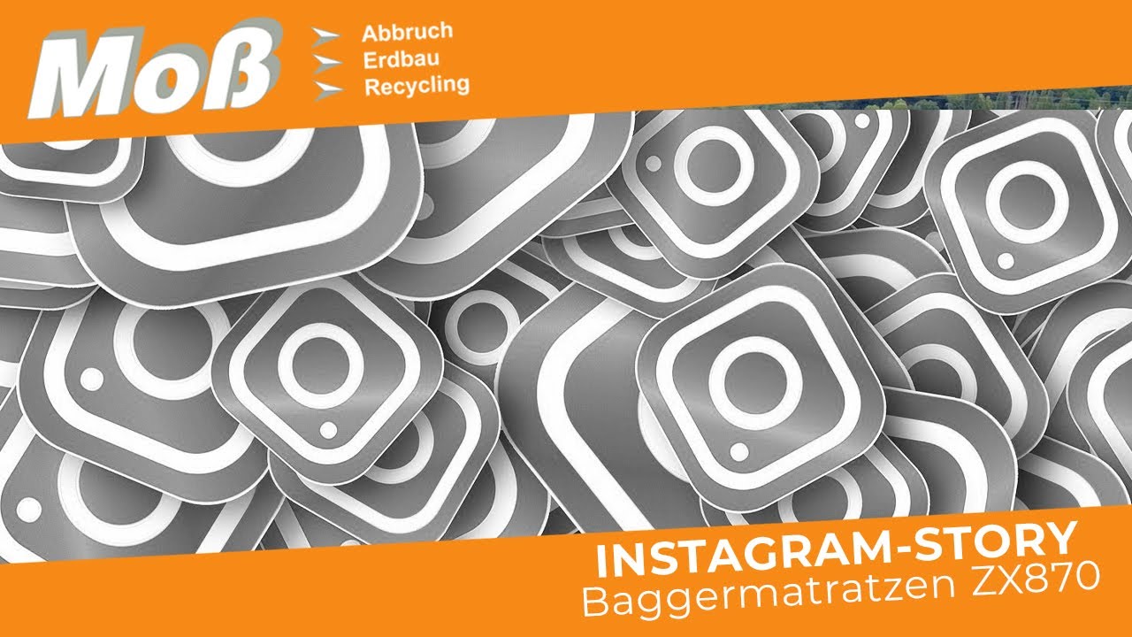 INSTAGRAMSTORY | Baggermatratzen werden für den HITACHI ZX870 neu ausgerichtet|