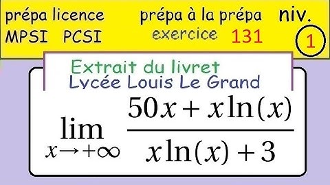 préparer sa classe prépa MPSI PCSI CPGE -ex131 - les limites- livret LLG