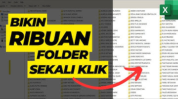 CARA OTOMATIS MEMBUAT RIBUAN FOLDER SESUAI LIST DI EXCEL
