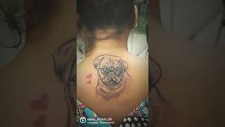 #dogtattoo#dogface#pug#puglovers#pugdogcute#puglife#cutepuppies#cutepetclub#portraitphotography#tato