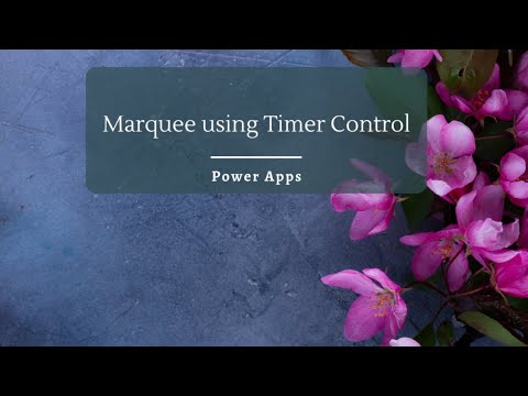 Implement a Marquee Animation in Power Apps using Timer Control