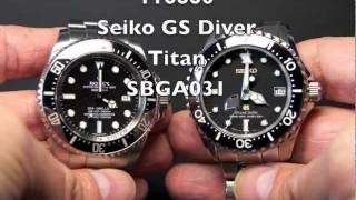 grand seiko diver vs rolex submariner