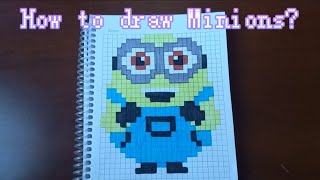 Minions Pixel Art - How to draw Minions #minions #minions2