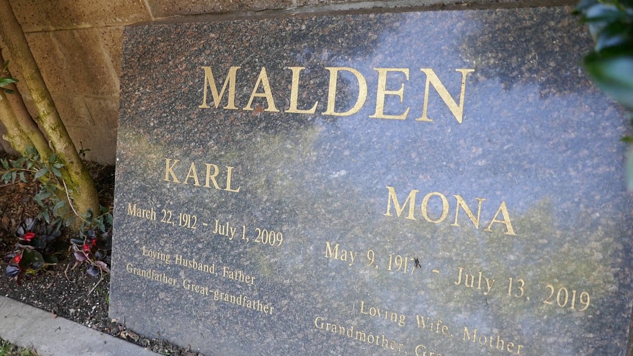 Actor Karl Malden Grave Westwood Memorial Park Los Angeles California March 2021 On The Waterfront