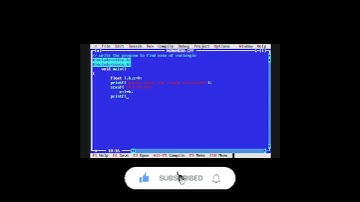 Program in c to find the area of rectangle