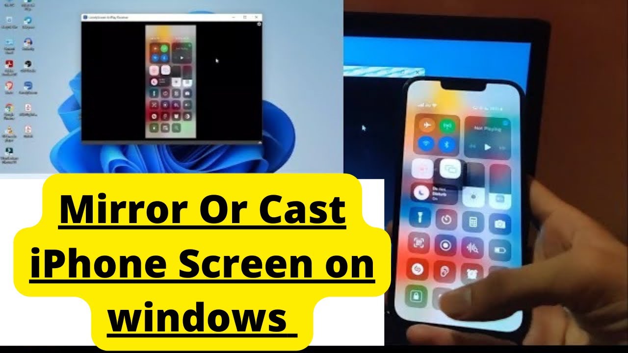 How To Mirror or Cast iPhone Screen to Windows PC | mirror iphone to ...
