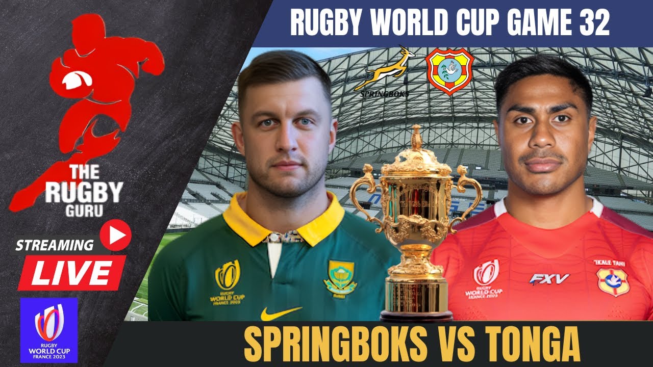 SPRINGBOKS VS TONGA LIVE RUGBY WORLD CUP 2023 COMMENTARY