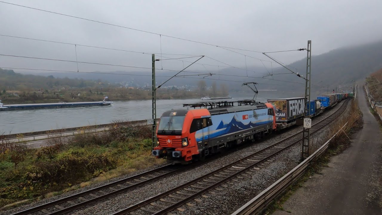 Züge am Mittelrhein, An der Bopparder Hamm bei den letzten Eurocity, 13. Dezember 2025