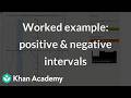 Worked example: positive &amp; negative intervals | Science | Khan Academy