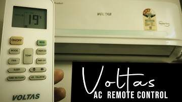 Voltas AC Remote Control Operation || Swing Lock Unlock Timer Sleep ✅