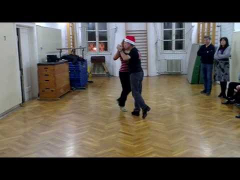 Tango lesson: Improvised demonstration after the Christmas tango workshop Ned Sabi & Maja Krasevac