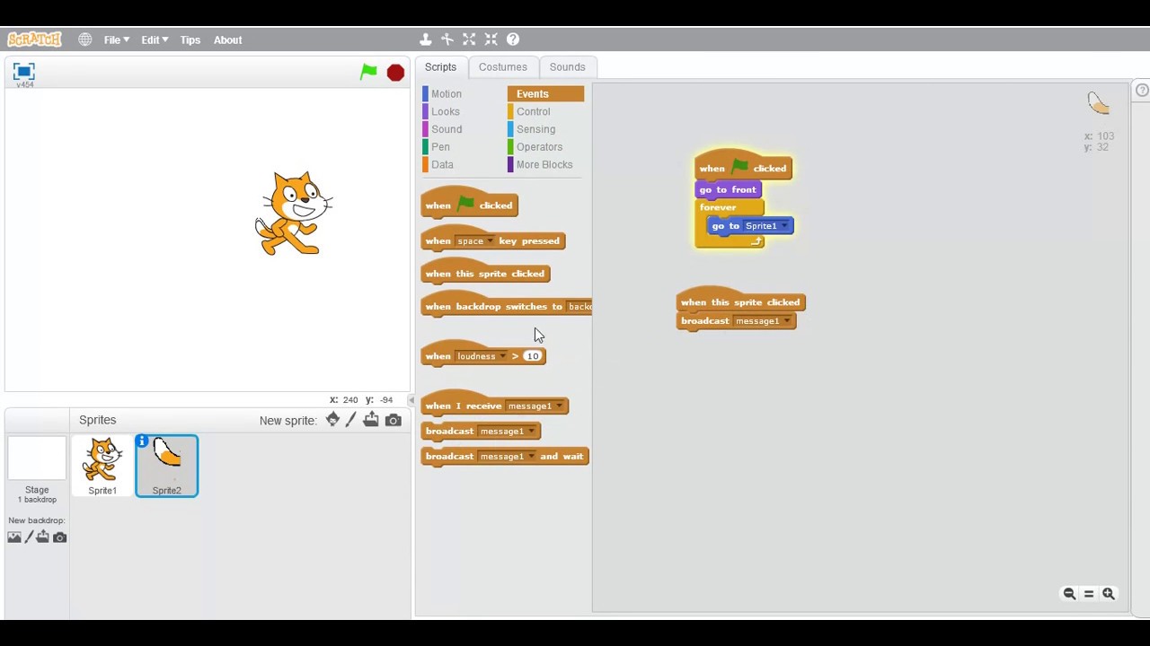 Scratch programming (overlay objects) YouTube