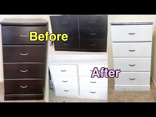 Furniture Makeover, Spray Painting My Dressers