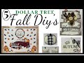 5 Farmhouse Fall Dollar Tree Diys/Very Easy to Make