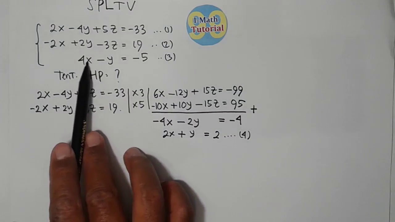 Contoh Soal Sistem Persamaan Linear Tiga Variabel Metode ...