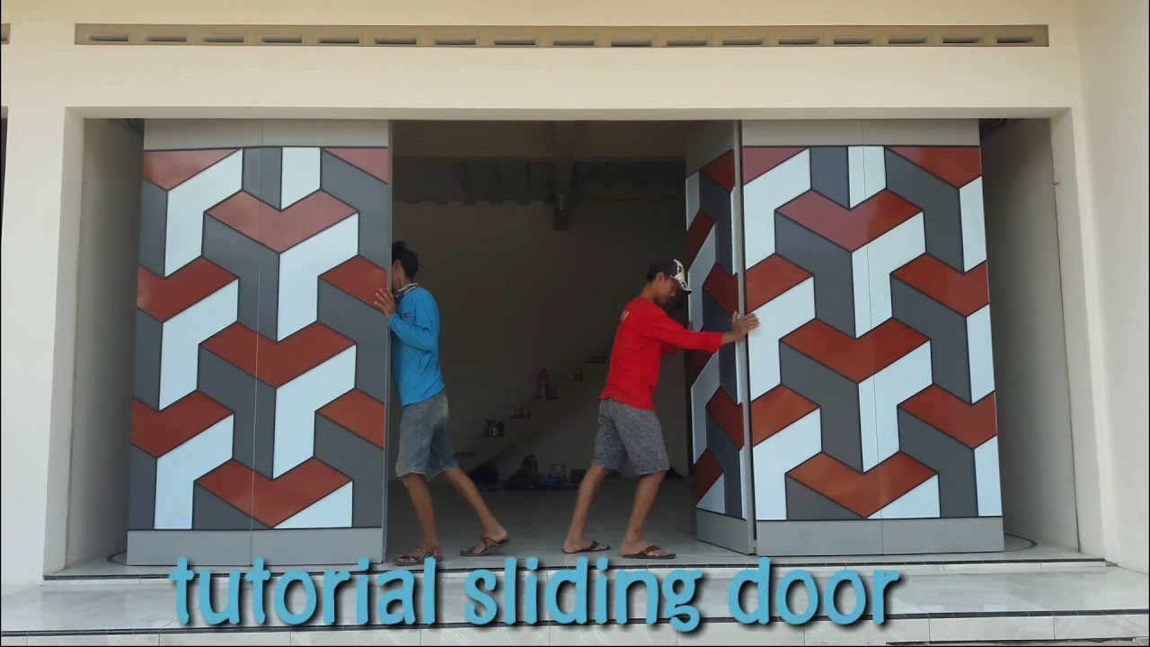 Full tutorial pasang pintu  sliding menikung pintu  