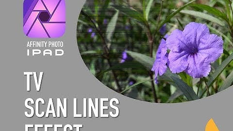 Affinity Photo iPad — TV SCAN LINES effect