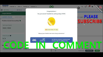 GFG POTD 07/01/2025 IN C++ MOST IMPORTANT INFORMATION | CODE IN COMMENT #geeksforgeeks #gfg #potd