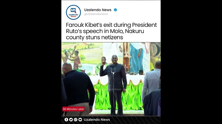Farouk Kibet’s Exit During Ruto’s speech Leaves Netizens Guessing