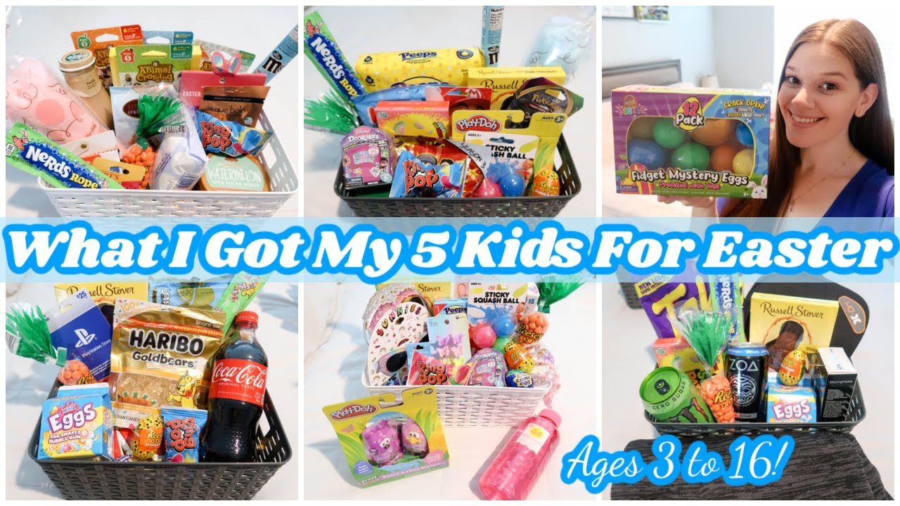 WHAT'S IN MY KIDS EASTER BASKETS 2022 | EASTER IDEAS FOR AGES 3-16