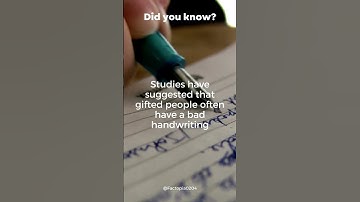"Gifted People and Bad Handwriting: Is There a Connection?"