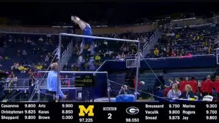 Brianna Brown (Michigan) 2016 Bars vs Georgia 9.875