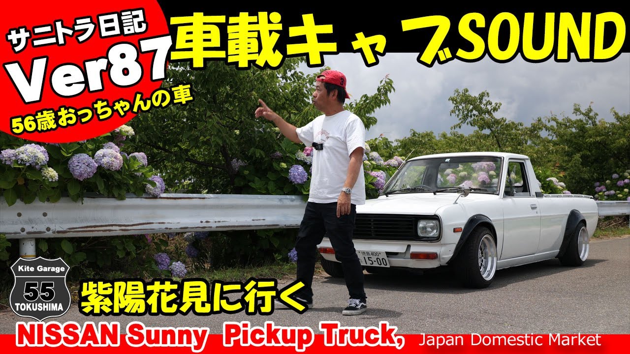 サニトラ日記Ver87 車載カメラキャブサウンド 56歳おっちゃん紫陽花を