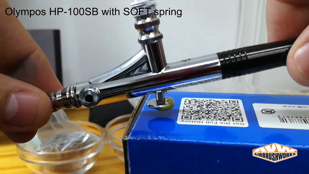 Airbrush airvalve replacement spring - Olympos HP100SB - YouTube