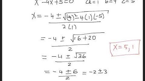 3.3.5 Solve By Quadratic Formula Video 2