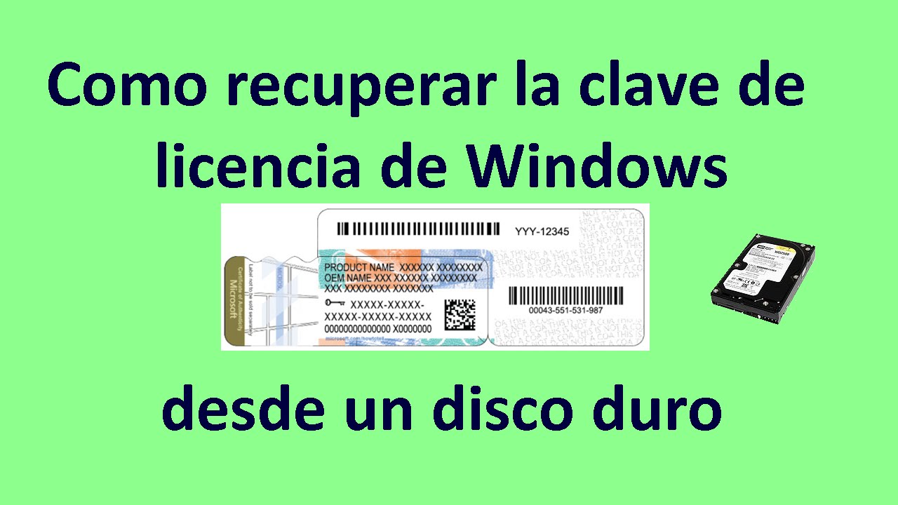 Como Recuperar La Clave De Licencia De Windows 8 Vista 7 De Un
