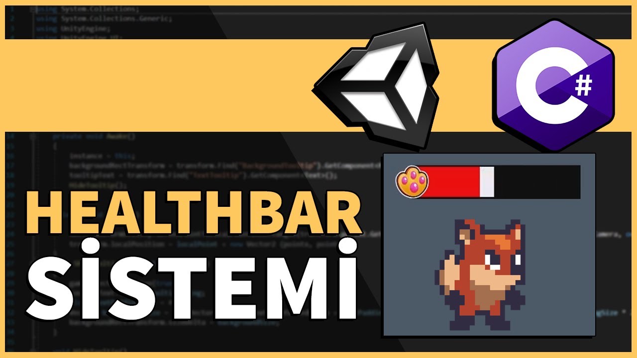BASİT HEALTH BAR SİSTEMİ YAPIMI | Yeni Başlayanlar İçin Unity 2D 3D C#