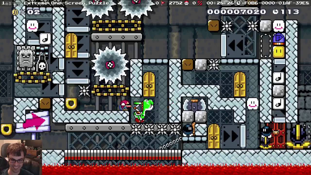 Mario Maker - Extreme One-Screen Puzzle 11+ Hours To Solve 